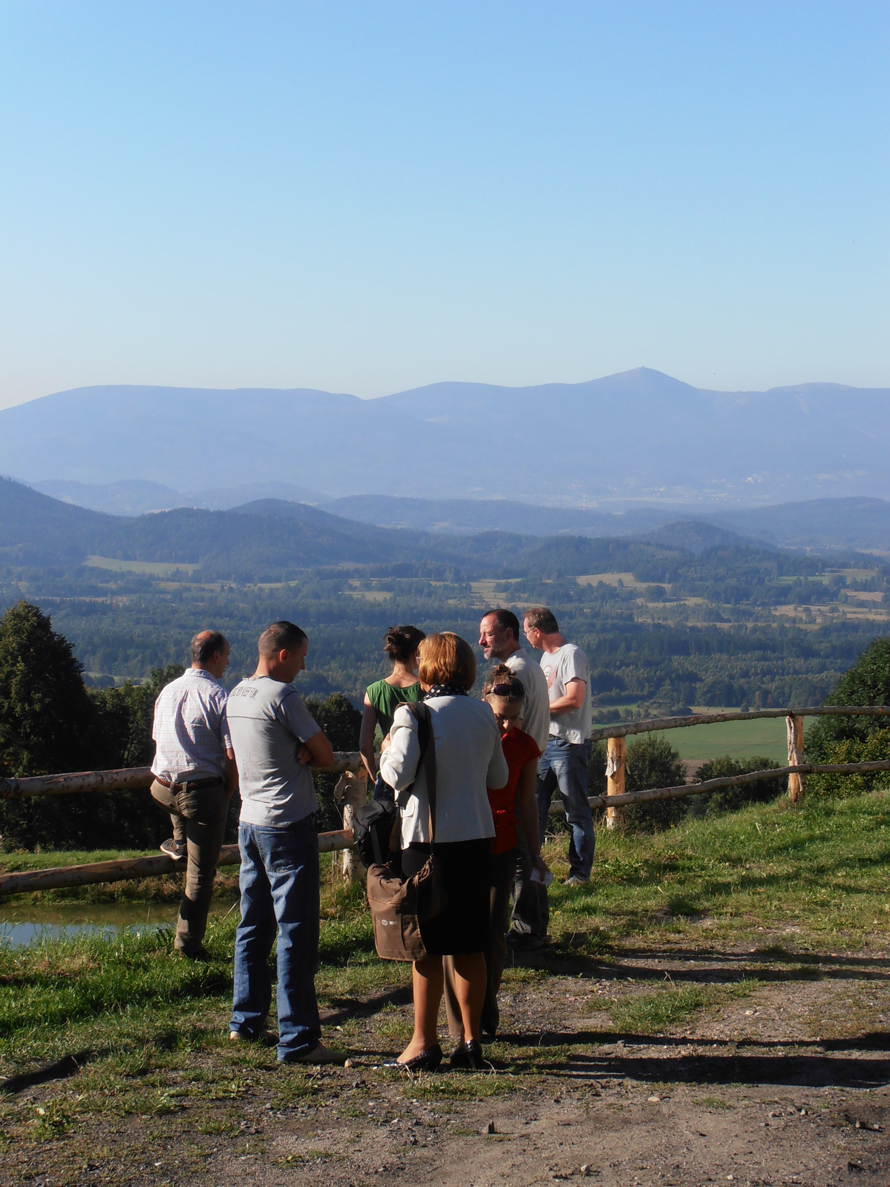 »Szałas Muflon« - widok na panoramę Karkonoszy 