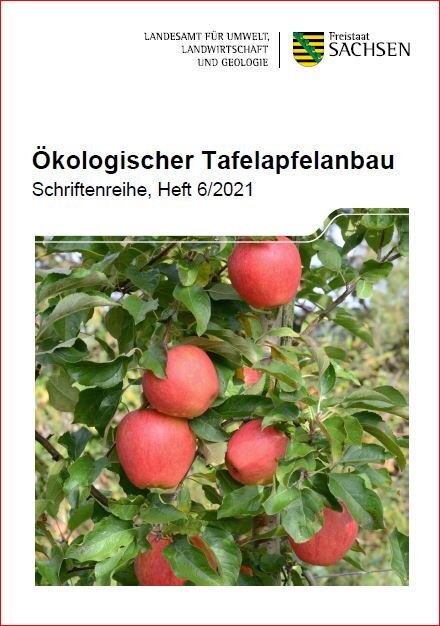 Titelblatt zum Abschlussbericht für das Projekt Ökologischer Tafelapfelanbau in Sachsen