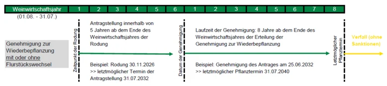 Genehmigung zur Wiederbepflanzung mit oder ohne Flurstückswechsel
